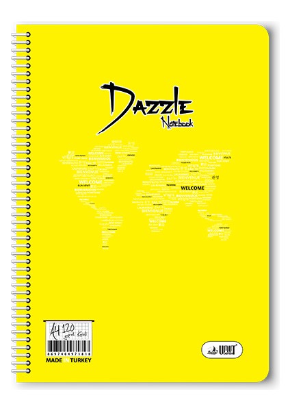 40 Yaprak Kareli A4 Plastik Kapak Spiralli Defter