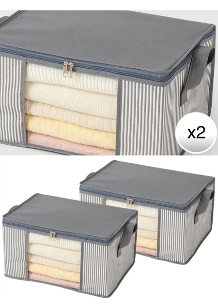 2'li Gri Pencereli Baza Altı Düzenleyici Hurç Seti 40X30X20, Şeffaf modelleri