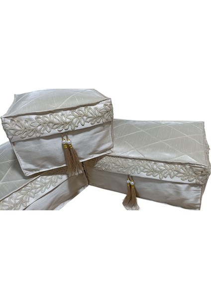 Gri Fransız Dantelli Hurç Seti, Şık ve Zarif Saklama Çözümleri fiyatları