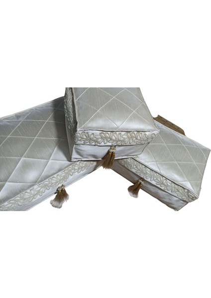 Gri Fransız Dantelli Hurç Seti, Şık ve Zarif Saklama Çözümleri fırsatları