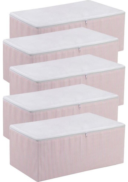 Pembe Çizgili Orta Boy Çekyat Altı ve 5 Adet Hurç, 50X30X20 cm fiyatları