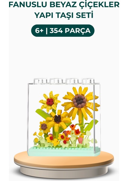 Fanuslu Ayçiçeği Modeli Yapı Oyuncakları ve Yapı Taşı Setleri | Kendin Yap Blok Oyuncak & Çiçek Hobi Kitleri