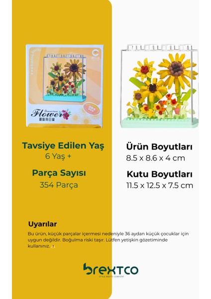 Fanuslu Ayçiçeği Modeli Yapı Oyuncakları ve Yapı Taşı Setleri | Kendin Yap Blok Oyuncak & Çiçek Hobi Kitleri fiyatları