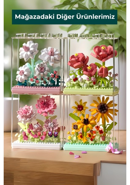 Fanuslu Ayçiçeği Modeli Yapı Oyuncakları ve Yapı Taşı Setleri | Kendin Yap Blok Oyuncak & Çiçek Hobi Kitleri fırsatları