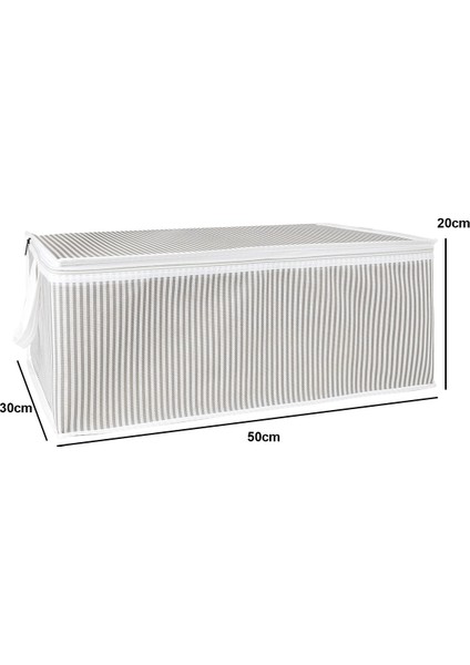 Gri Renkli 8 Adet Kumaş Alt Düzenleyici Hurç 30X50X20 Cm, Şeffaf Paket modelleri