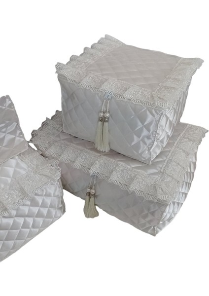 Ekru 4 Parça Hürç Seti, Şık ve Kullanışlı Ev Dekoru Ürünü modelleri