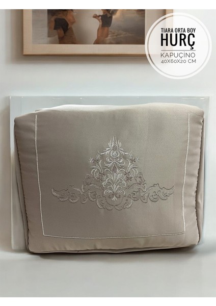 Nakış Işlemeli Orta Boy Hurç 40X60X20 Cm, Söz, Nişan, Gelin, Bohça, Hediyelik