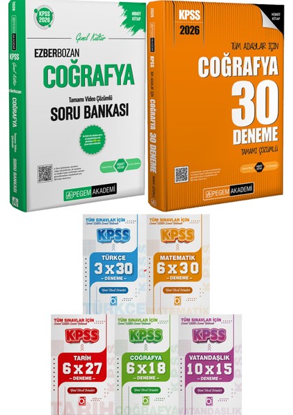 2026 Kpss Ezberbozan Coğrafya Soru 30 Deneme - 5 Ders 31 Deneme