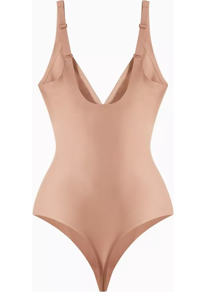 Body Plunge Thong Bodysuit, Derin Yaka, Tanga Kesim, Şık ve Cesur Silüet fiyatları