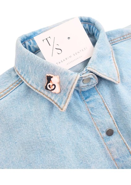 Rozet Silikon Broş Kedi Çift Sevgi Kediler Siyah Beyaz Yaka Çanta Kıyafet Şapka Aksesuar fiyatları