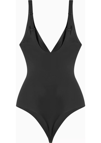 Body Plunge Thong Bodysuit, Derin Yaka, Tanga Kesim, Şık ve Cesur Silüet fiyatları
