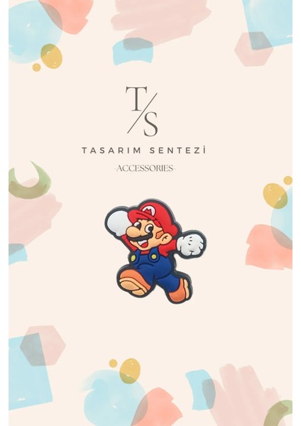 Rozet Silikon Broş Super Mario Brothers Video Oyun Yaka Çanta Kıyafet Şapka Aksesuar