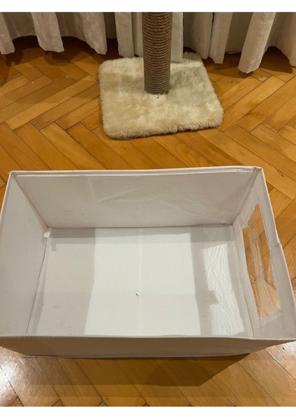 Ekru, 40X25X20 cm Karton Destekli Sağlam ve Şık Kutu