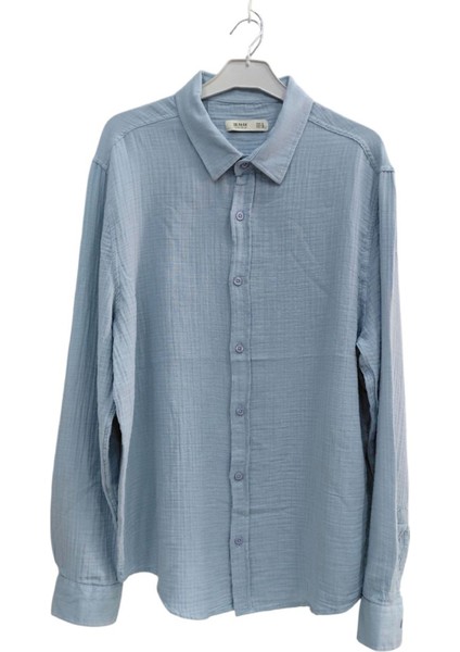 Erkek Oversize Müslin Cepsiz Keten Gömlek fırsatları