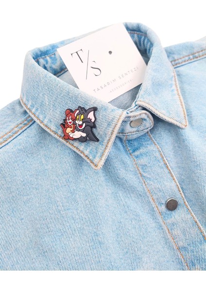 Rozet Silikon Broş Tom ve Jerry Çizgi Film Yaka Çanta Kıyafet Şapka Aksesuar fiyatları