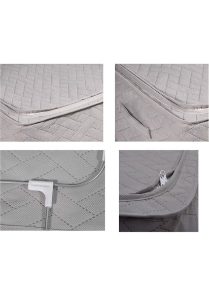 3'lü Çelik Çerçeveli Çok Amaçlı Organizer Hurcu 40X50X20 Cm, Gri fiyatları