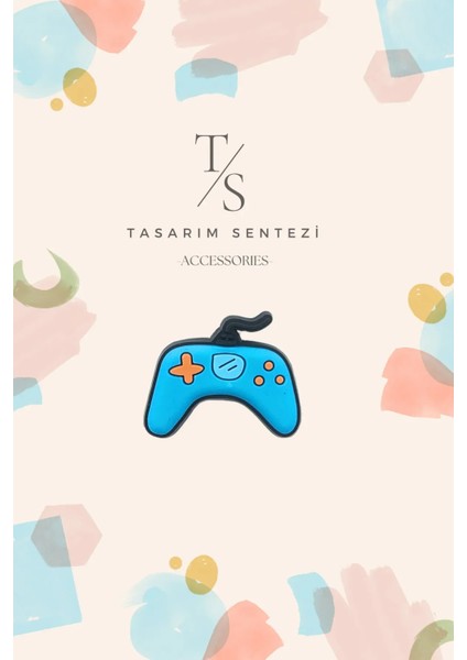 Rozet Silikon Broş Playstation Oyun Konsolu Kol Joystick Gamepad Yaka Çanta Kıyafet Şapka Aksesuar