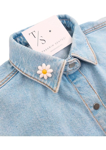 Rozet Silikon Broş Papatya Çiçek Yaprak Dal Yaka Çanta Kıyafet Şapka Aksesuar fiyatları