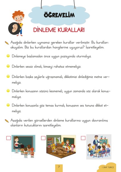 Ilkokul 1. Sınıf Kaynak Kitapları Serisi / Türkçe Kitabım (Yeni Müfredat)