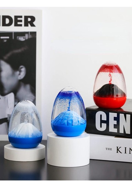 Volkan Patlaması Mavi Kum Saati Ev Ofis Masa Üstü Hediyelik fırsatları