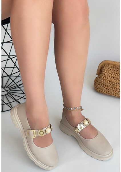 Okira Bej Cilt Oxford Ayakkabı modelleri