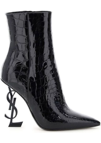 Ikon's Topuklu, Siyah Timsah Derisi Görünümlü Bot fiyatları