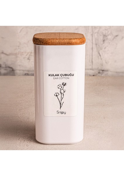 Luvo Beyaz - 3'lü Kare Ahşap Vakum Kapaklı Banyo Düzenleyici Plastik Banyo Seti Etiketli Organizer fırsatları