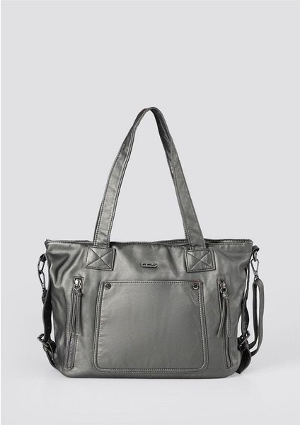 Lonti Platin Cilt Omuz Çantası