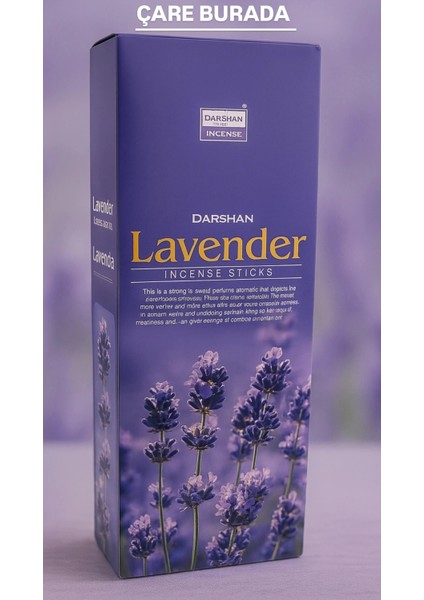 Darshan Incense - Lavender 20'li Çubuk Tütsü (Lavanta)