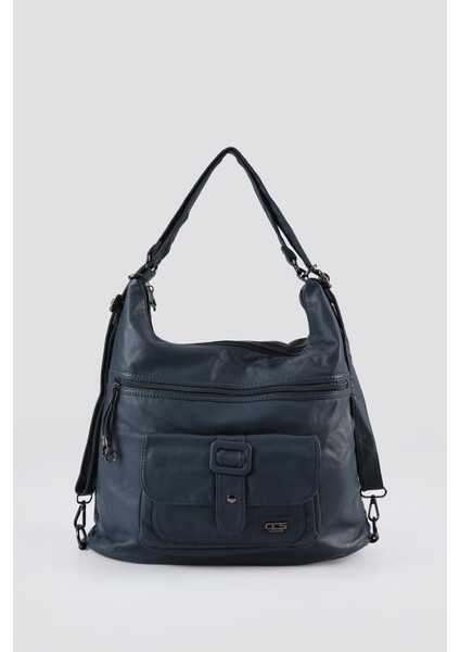 Mower Mavi Cilt Omuz Çantası