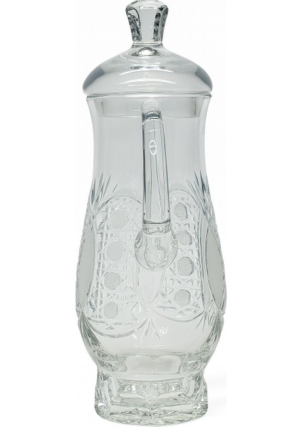 El Yapımı Kristal Sürahi ve 6'lı Bardak Seti - Orion (Sürahi 32 cm / Bardak 8 Cm) modelleri