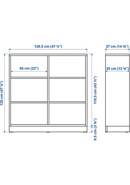 Tonstad Açık Dolap Meşe Kaplama 121X37X120 cm fiyatları