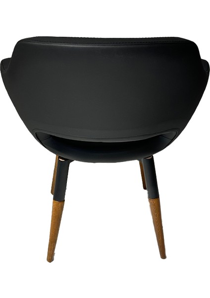 Yarı Ahşap Metal Ayaklı Deri | Mutfak ve Salon Uyumlu, Ofis, Çocuk Odası Çalışma Sandalyesi Monaco fırsatları