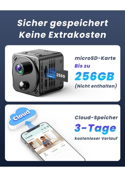 4K Mini Güvenlik Kamerası | Wifi Bağlantılı, Pır Hareket Sensörü, Gece Görüş, Uzun Pil Ömrü, Canlı Mobil Izleme, Bulut & Sd Kart Desteği, Iç Mekan Mini Kamera modelleri