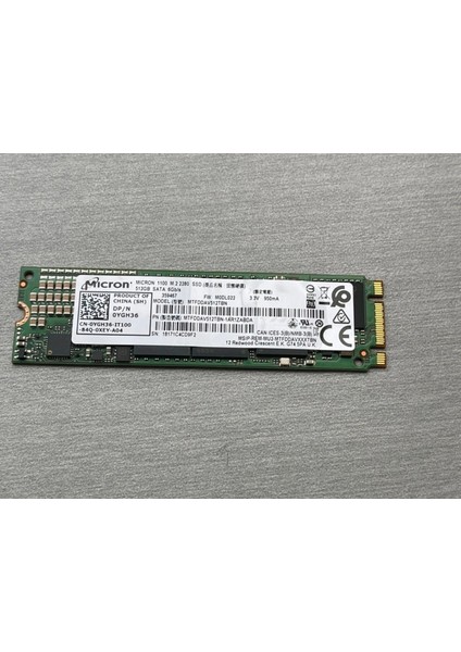 MTFDDAV512TBN-1AR1ZABDA - 512GB M.2 2280 Sata Iıı Ngff Solid State SSD Refrubıshed
