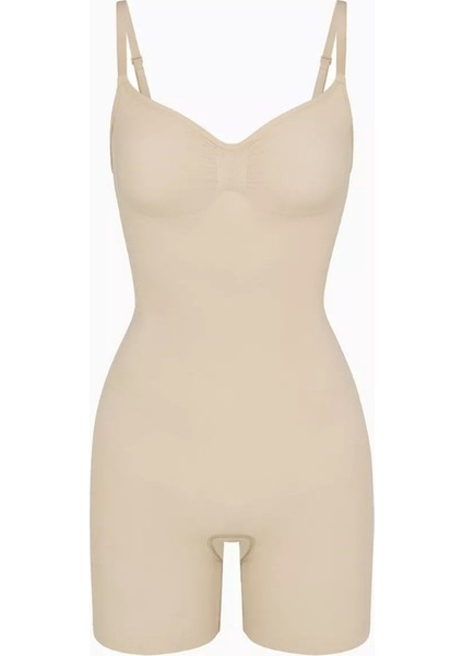 Seamless Sculpt Mid Thigh Bodysuit, Dikişsiz Şekillendirici