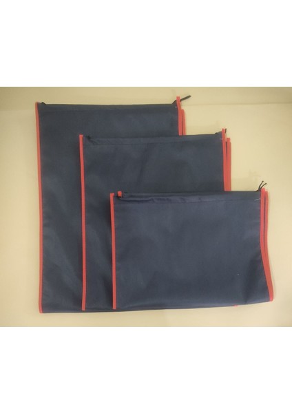 Lacivert Halı Kılıfı, 3'lü Saklama Seti, Koruyucu Ambalaj, Hafif ve Pratik Kullanım