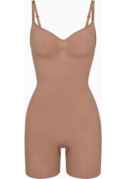 Seamless Sculpt Mid Thigh Bodysuit, Dikişsiz Şekillendirici