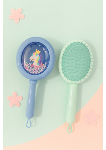 1 Adet Kelebek Desenli Çocuk Saç Tarağı – Pastel Renkli Boncuklu, Masaj Etkili Tarak Mavi - Yeşil fiyatları