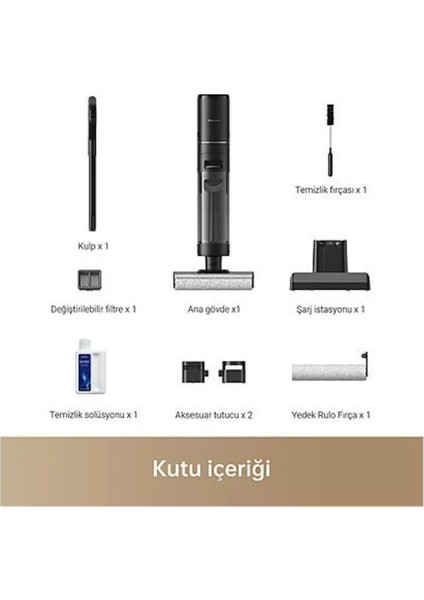 H12 Pro Black Islak ve Kuru Kablosuz Dik Süpürge