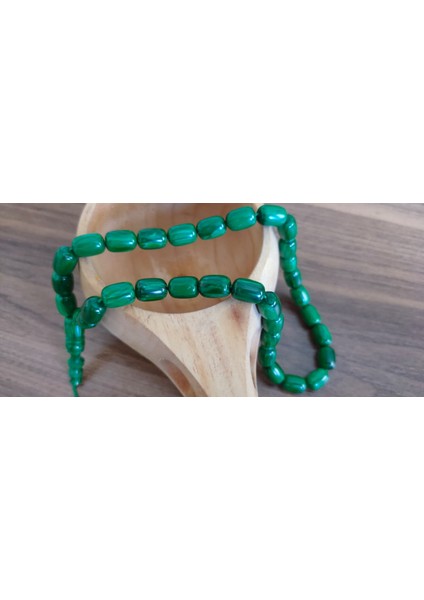 Kanayan Bağa Yeşil Tesbih - 10X8 mm Oval Kesim- Sistem Püsküllü - Koleksiyonluk & Gündelik Kullanım fırsatları