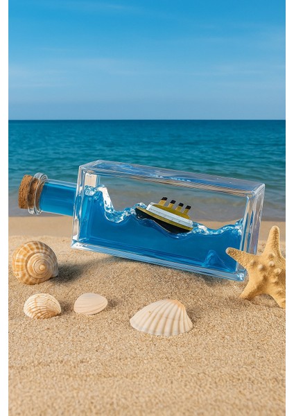 Dekoratif Şişe Içinde Batmayan Gemi Titanic ve Buzdağı Maketi - Sevgiliye Hediye Ofis & Ev Aksesuarı fiyatları