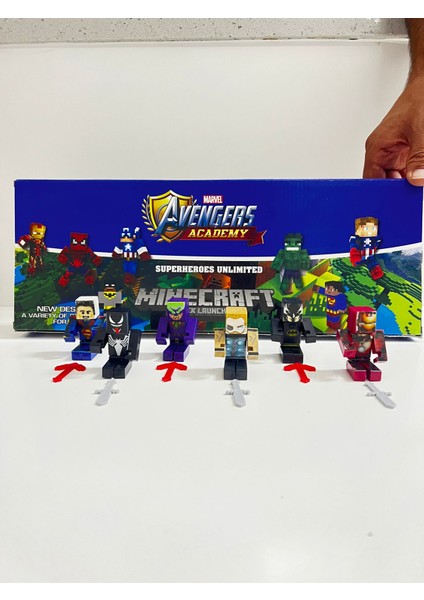 Oyuncak Mınecraft 12 Parça Joker-Süperman-Venom-Ironman-Thor-Batman 12 Parça Oyuncak fiyatları