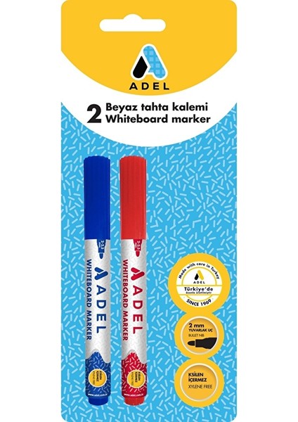 Tahta Kalemi 2'li Mavi Kırmızı