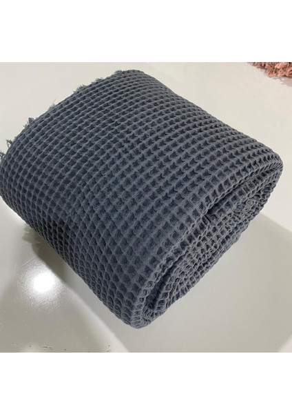 Waffle %100 Pamuk Premium Yatak Örtüsü Lacivert Renk Çift Kişilik 230X250 cm fırsatları