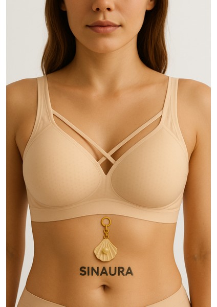 Lazer Kesim Dikişsiz Sabit Kap Sütyen – Rahat & İz Yapmaz