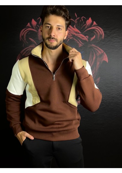 Fermuarlı %100 Pamuk Sweatshirt fiyatları