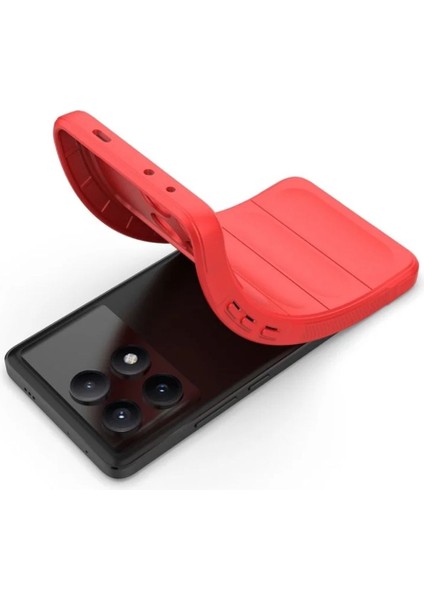 Poco X6 Pro Uyumlu Silikon Kılıf - Kamera Korumalı Esnek Yeni Nesil Airbag Kapak - Mavi modelleri