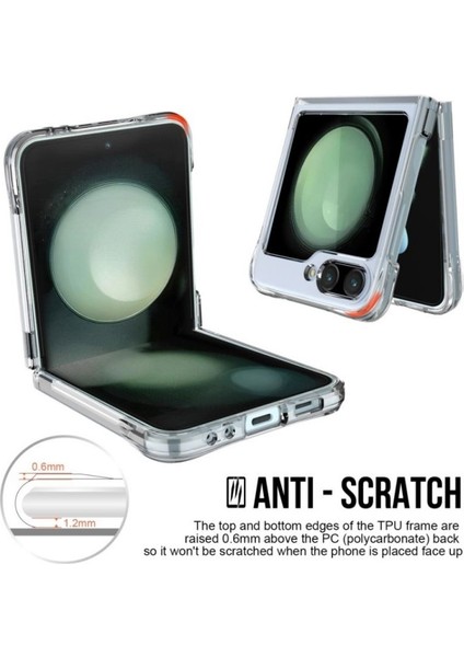 Samsung Galaxy Z Flip 3 Uyumlu Şeffaf Silikon Kılıf - Esnek Darbe Emici 2 Parça Kapak modelleri