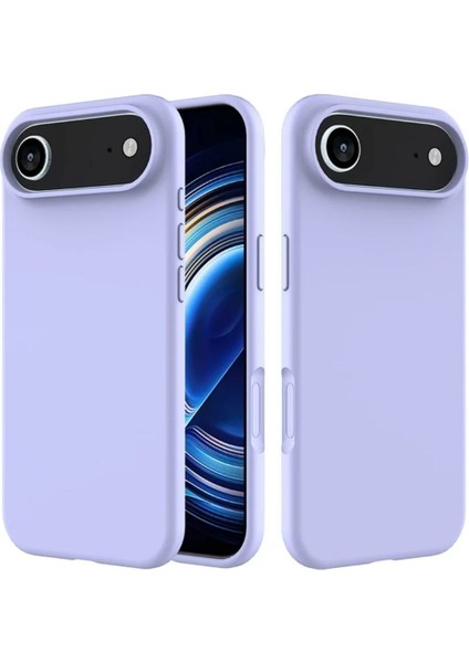 Apple iPhone 17 Air Uyumlu Silikon Kılıf - Pastel Renk Tonu Esnek Tam Koruma Kapak - Lila